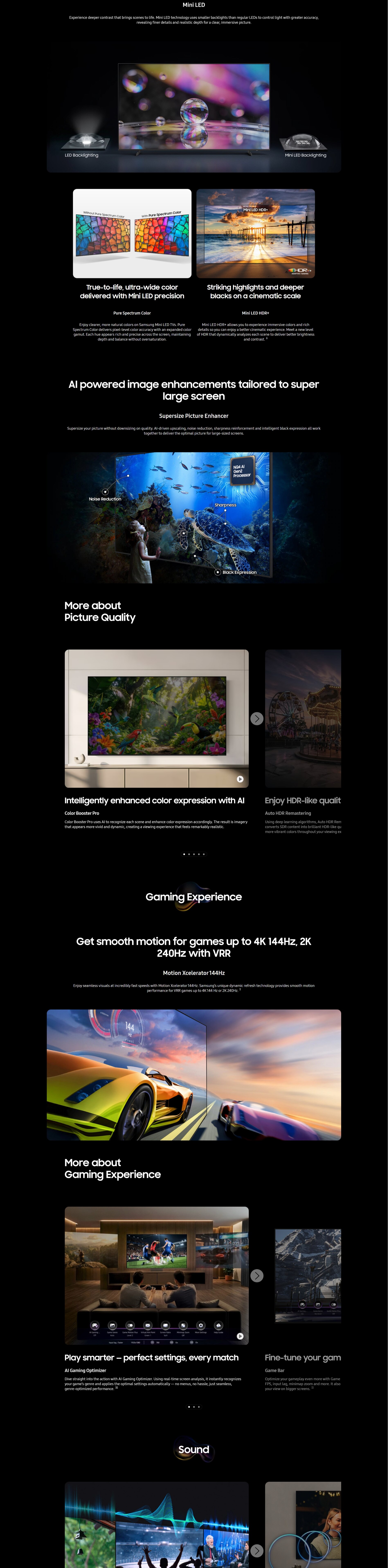 SAMSUNG M90H Mini LED 4K Smart TV 2026